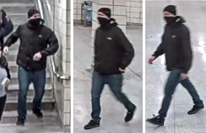 Security camera images of man wanted in suspected hate-motivated assault investigation