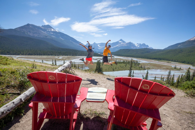 May be an image of 2 people, mountain and nature