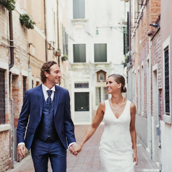 Iva Stankovic and Marco Boato at their Italy wedding.