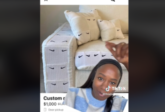 多伦多女子分享离谱二手货：上千刀的“Nike”袜子沙发！
