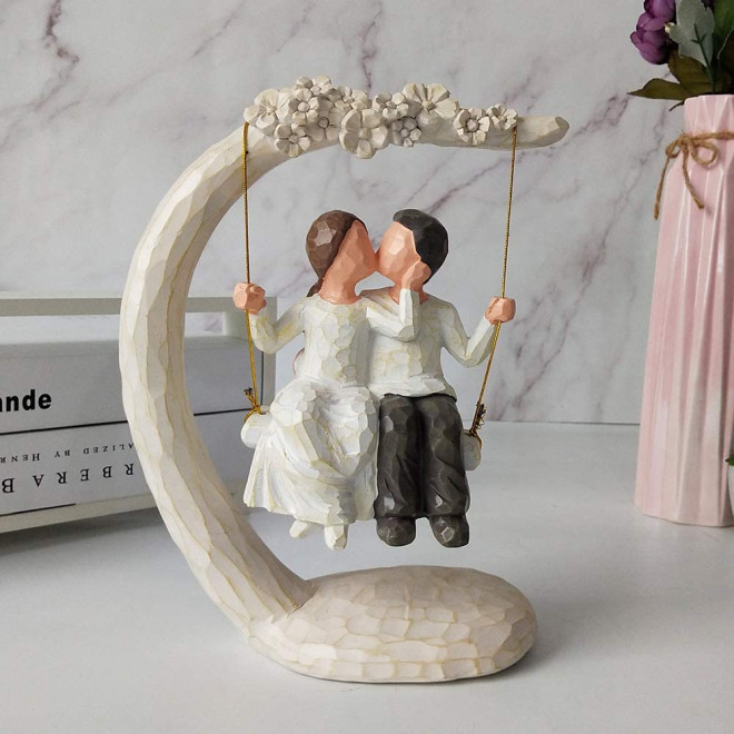 Wife Gifts from Husband Romantic, Wedding Gifts for The Couple 9 Inch Hand Painted Together Love Couple Figurines for Anniversary : Amazon.ca: Home