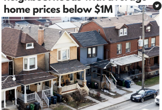 多伦多房价最便宜的2个社区：独立屋均价仅$84万