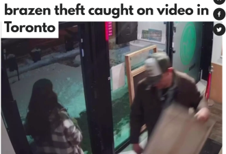 视频曝光！多伦多华人商店遭盗窃！男女顺手牵“画”，好像没事人！
