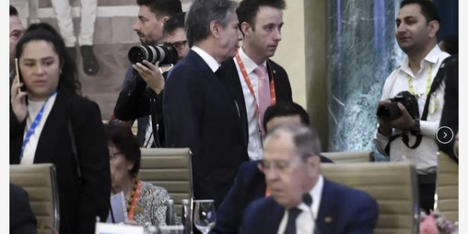 短暂会晤10分钟，美国务卿布林肯向俄外长提了三点_手机新浪网