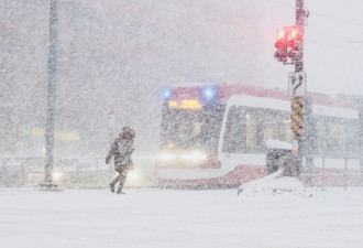 暴雪已抵达大多伦多 降雪最高20厘米晚高峰开车小心