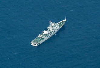南中国海 中国海警船&quot;命令&quot;载记者菲律宾飞机离开
