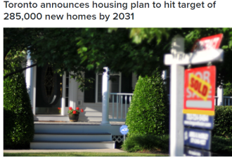 恭喜还没买房的人 多伦多未来8年新增住房大规划出炉
