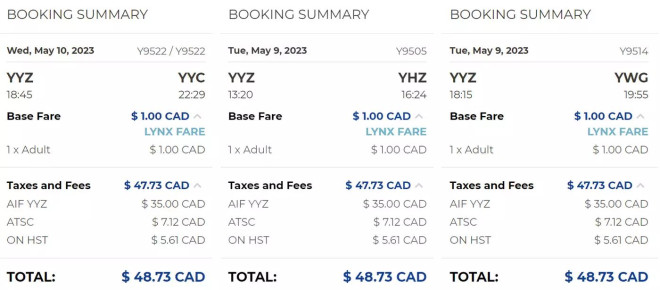 Lynx 1 Dollar Fares