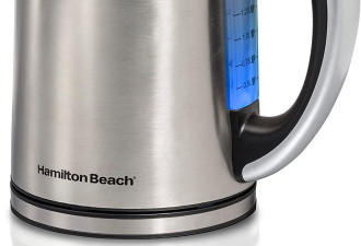 Hamilton Beach 1.7升 6挡数字温控 不锈钢电热水壶