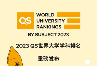 23QS大学各学科排名发布：全球排名亮点