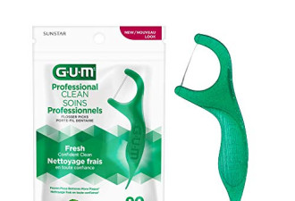 GUM 专业牙线 90个装 仅牙刷刷牙，并不能彻底清除牙菌斑