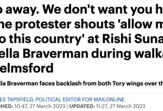 女子大骂英国首相:“滚开!我们不欢迎你”