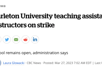 卡尔顿大学罢工, 停课数百门 公交车停开