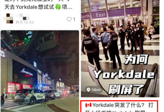Yorkdale商场惊传“枪响”：人群恐慌四处逃窜