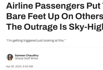 吐了！航班惊现光脚搭在前排乘客头顶 网友集体开启炮轰！