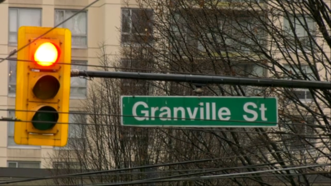Granville Street is seen on Jan. 1, 2021.