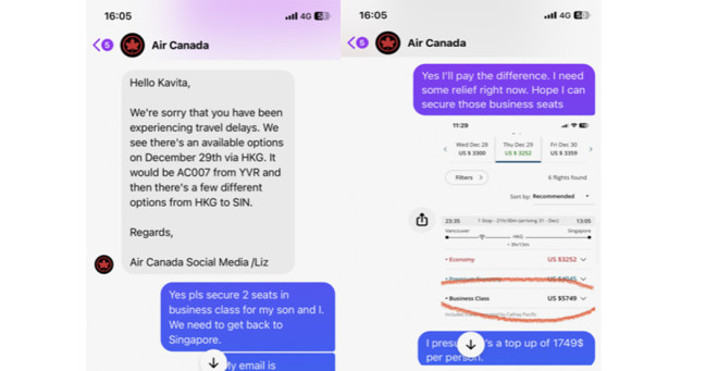 air canada screenshots