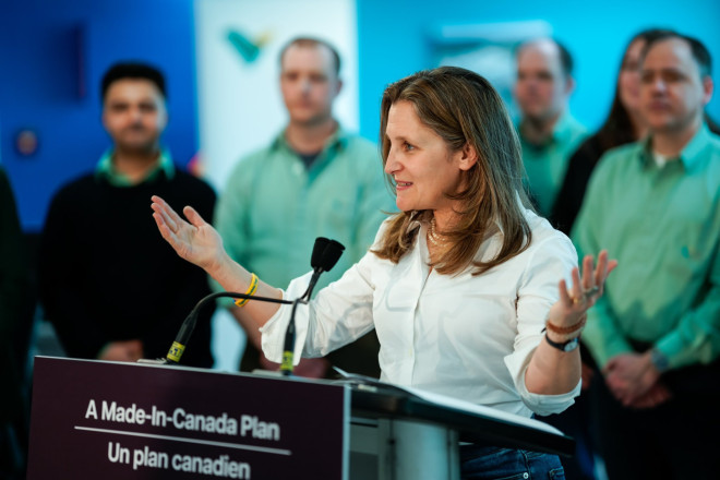 The Deputy Prime Minister touring a nickel processing plant and meeting with workers in Long Habour, Newfoundland and Labrador.