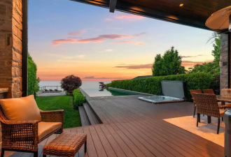太豪了！多伦多$900万豪宅！安大略湖就在后院！卧室湖景落地窗！