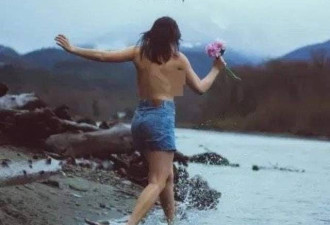 钟丽缇大女儿晒半裸照片，为宣传环保在河边脱衣