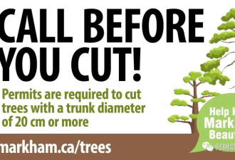 请注意：在万锦市修剪自家的树木可能需要向市府申请许可