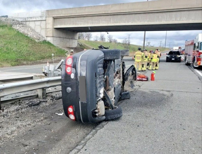 Police are investigating and a 27-year-old has been charged with careless driving after a collision along Highway 407.