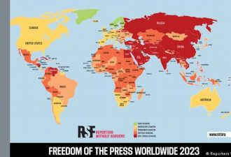 年度新闻自由指数出炉 中国排名全球倒数