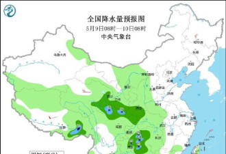 中国多地暴雨酿灾情 华南与两广10日起再临豪雨