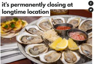 最后一天！多伦多海鲜酒吧宣布关门！龙虾、生蚝超赞！