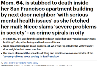 64岁华人女子出门取信，被狂捅数刀惨死！凶手竟是隔壁邻居