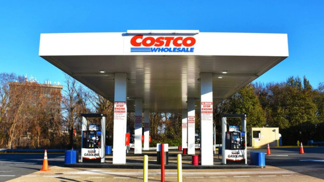 A Costco gas station