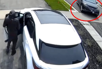 【视频】万锦于人村华人豪华SUV一分钟被盗！隔壁邻居还在