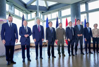 七国集团（G7）领导人开会，泽连斯基站C位