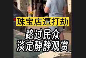 【视频】多伦多3劫匪驾特斯拉打劫珠宝店 路人见怪不怪淡定围观