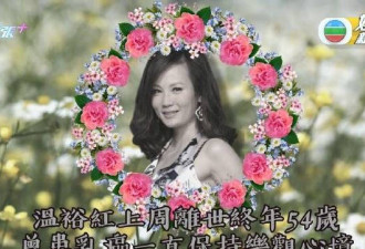 前TVB演员温裕红因病离世 终年54岁....