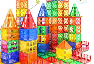 Soyee 彩窗磁力片 52片 STEM早教玩具 搭建自己的理想世界