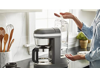 KitchenAid 12杯量 美式滴滤咖啡机 24小时编程 自清洁模式