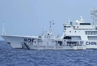 南海紧张 菲军舰入仁爱礁补给 再度遭中国海警驱赶