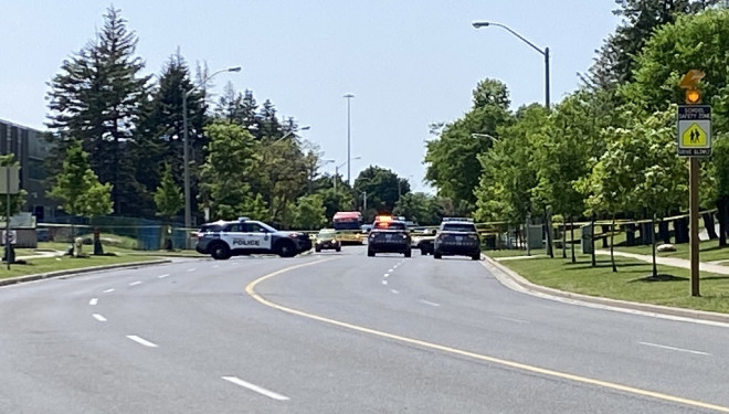Girl struck by a vehicle at Milner Avenue and Neilson Road
