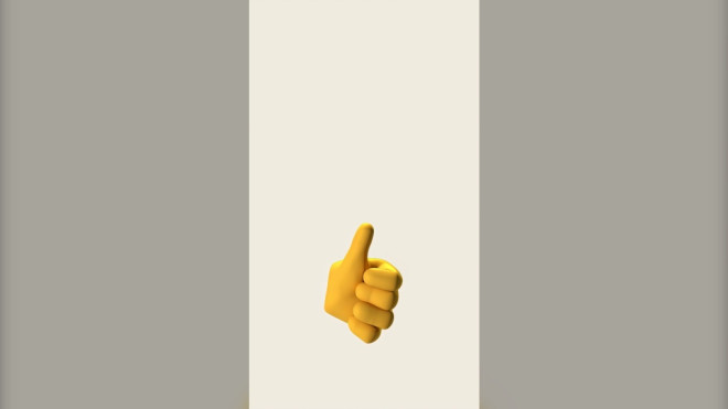 Thumbs-up emoji. (cottonbro CG studio)