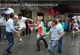 中国民主派力挺蔡英文 遭中共海外警察暴打飞踢