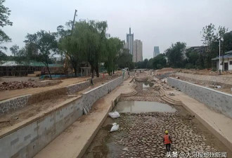 郑州金水河整治:沿河道贴砖,为的是什么?