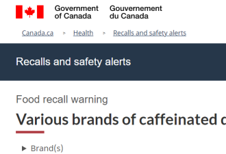 加拿大超市最常见网红饮料召回！咖啡因严重超标！