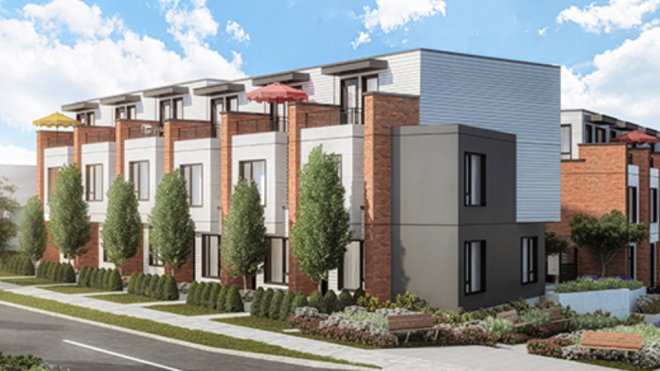 Modus, a 17-unit development currently under construction at 1488 Park Dr. in Vancouver, is seen in a rendering from the project's website. (modusliving.ca)