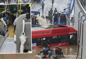 韩国暴雨淹灭顶巴士 男子认出妈妈瞬间崩溃