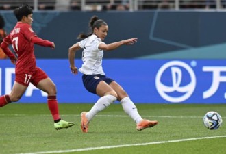 女足世界杯史密斯梅开二度 美国3：0胜越南