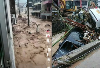 杭州暴雨致5死2失踪 水淹进村 房子车子全被冲走…
