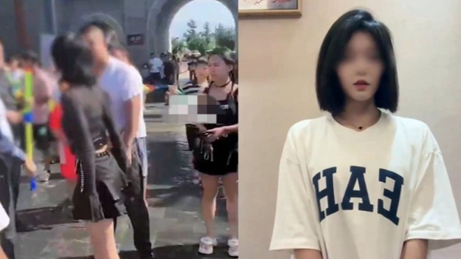 景区泼水节女网红被泼后打男游客,网友吵翻到底谁的错?_凤凰网资讯_凤凰网