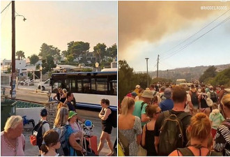 希腊野火烧掉饭店1.9万人狂逃！5岁女童猛问妈：我们会死吗