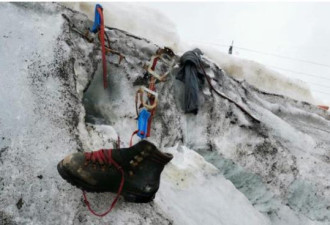瑞士冰川融化 惊现失踪37年的登山客遗骸
